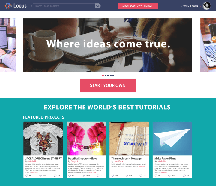 Loops sprint team brainstorming session